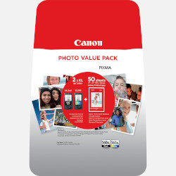 Pack XL noir 14.ml et couleurs 12.2ml + 50 feuilles 3712C004 pour CANON Pixma TS 5350