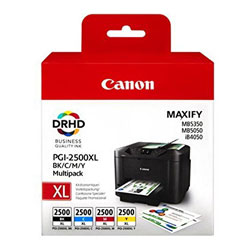 Pack de 4 cartouches BK 70.9ml et CMY 19.3ml réf 9254B004 pour CANON MAXIFY IB4050