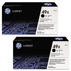 Black toner cartridge N°49X pack of 2x6000 pages for HP Laserjet 3390