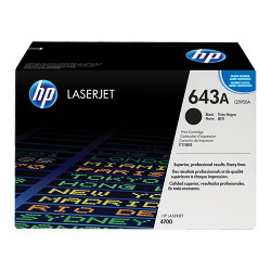 Cartridge N°643A black toner 11000 pages for HP Laserjet Color 4700