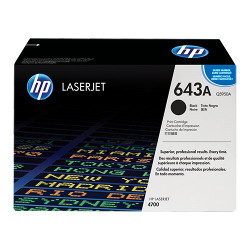 Cartouche N°643A toner noir 11000 pages pour HP Laserjet Color 4700