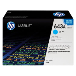 Cartouche N°643A toner cyan 10000 pages pour HP Laserjet Color 4700