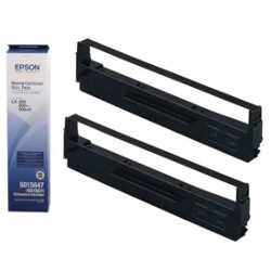 Pack of 2 ribbons nylon black  for EPSON LX 300