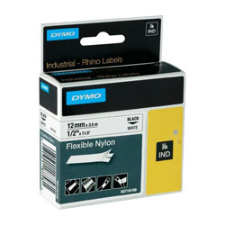 Black ribbon sur blanc 12mm x 3.5m  for DYMO Rhino 6000