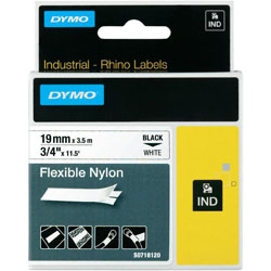 Ribbon adhésif 19mm x 3.5m black sur blanc 18489 for DYMO Rhino 6000