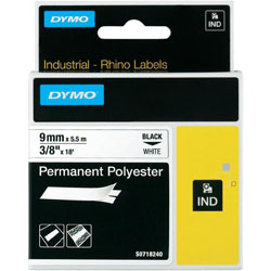 Ruban noir sur blanc 9mm x 5.5m pour DYMO Rhino 5200