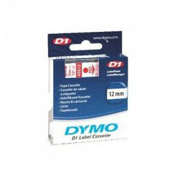Ribbon 12mm x 7m red sur transparent for DYMO Label Point 350