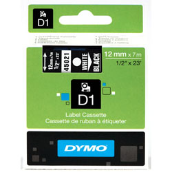 Ruban blanc sur noir 12mm x 7m pour DYMO Label Manager 120P