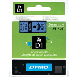 Black ribbon sur blue 9mm x 7m for DYMO Label Manager PCII