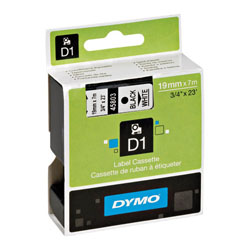 Ruban 19mm x 7m noir sur blanc  pour DYMO Label Manager 450D