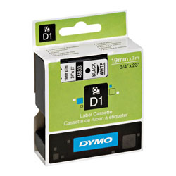 Ruban 19mm x 7m noir sur blanc  pour DYMO Label Manager 420P