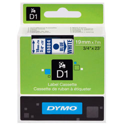 Ruban bleu sur blanc 19mm x 7m pour DYMO Label Manager 360D