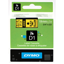Ruban noir sur jaune 19mm x 7m pour DYMO Label Manager 350D