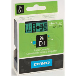 Black ribbon sur vert 19mm x 7m for DYMO Label Manager 360D