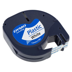 Ribbon plastique black sur blanc 12mm for DYMO Letra Tag 2000