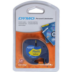 Ribbon 12mm x 4m black sur yellow for DYMO Letra Tag XR