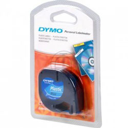 Ruban 12mm x 4m noir sur bleu pour DYMO Letra Tag QX50