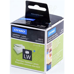 130 etiquettes d'adresse standard black sur blanc 89x28mm 1983173 for DYMO Label Writer 400 TWIN