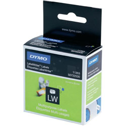 1000 etiquette blanche multi-usages 13x25mm pour DYMO Label Writer 450 DUO