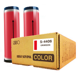 Pack de 2 encres Rouge Cardinal HD 2x1000cc pour RISO RP 3105