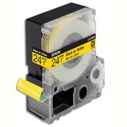 Ribbon pastel black sur yellow 24mm x 9M LK6YBP for EPSON LW Z900