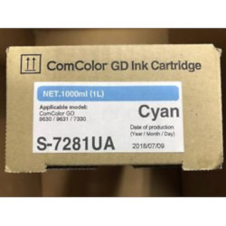 Cartouche d'encre cyan 1000ml S-7281 pour RISO ComColor GD 7330
