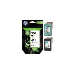 Pack n°350 et 351 noir et couleurs pour HP Officejet J 5740