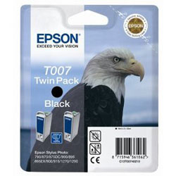 Pack of 2 black cartridges de 16 ml for EPSON Stylus Photo 1280