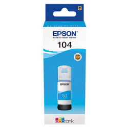 Bouteille d'ink cyan N°104 65ml 7500 pages for EPSON ECOTANK ET 2820