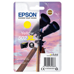 Cartouche N°502XL jet d'encre jaune HC 6.4ml 470 pages pour EPSON XP 5100