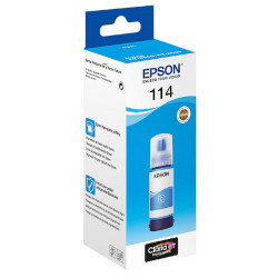 Bouteille n°114 d'encre cyan 70ml pour EPSON ECOTANK ET 8500