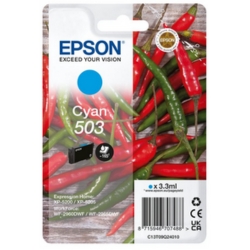 Cartridge n°503 inkjet cyan 165pages 3.3ml Piment for EPSON XP 5200