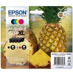 Pack cartridges n°604XL black 500 pages and colors 3 x 350 pages ANANAS for EPSON XP 3200