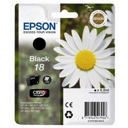 Cartridge N°18 inkjet black 5.2 ml 175 pages for EPSON XP 305