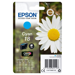 Cartridge N°18 inkjet cyan 3.3 ml 180 pages for EPSON XP 215