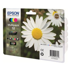 Pack N°18 4 colors  15.1 ml 715 pages for EPSON XP 405