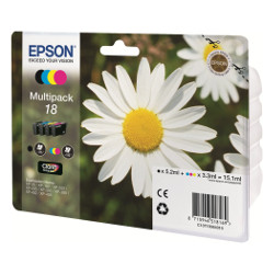 Pack N°18 4 colors  15.1 ml 715 pages for EPSON XP 225