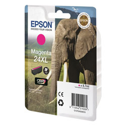 Cartridge N°24XL inkjet magenta éléphant 8.7ml for EPSON XP 55
