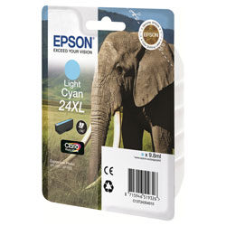 Cartridge N°24XL inkjet cyan clair éléphant 9.8ml for EPSON XP 760