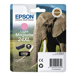 Cartridge N°24XL inkjet magenta clair éléphant 9.8ml for EPSON XP 850