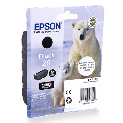 Cartridge N°26 inkjet black 220 pages for EPSON XP 615