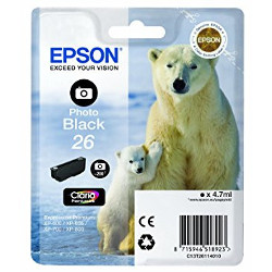 Cartridge N°26 inkjet black photo 200 pages for EPSON XP 600