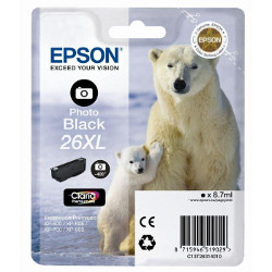Cartridge N°26XL inkjet black photo 8.7 ml 400 pages for EPSON XP 605