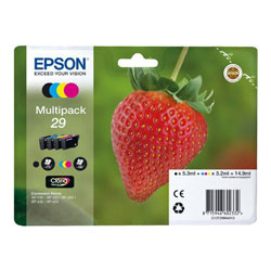 Pack N°29 4 couleurs Bk 5.3ml CMY 3x3.2ml pour EPSON XP 452