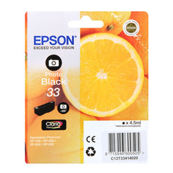 Cartridge N°33 inkjet black photo 4.5ml for EPSON XP 530