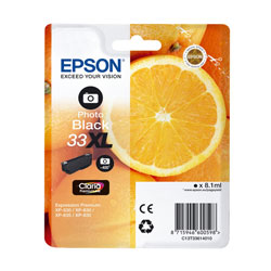 Cartridge N°33XL inkjet black photo 8.1ml for EPSON XP 540