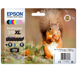 Pack N°378XL 6 couleurs BK 11.2ml CMY 3x9.3ml LC LM 10.3ml pour EPSON XP 8505