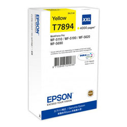 Cartouche encre jaune 4000 pages XXL pour EPSON WF 5190