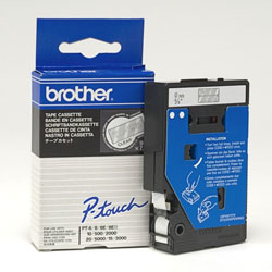 Ribbon laminé blanc sur transparent 9mmx7.7m for BROTHER P-Touch 500