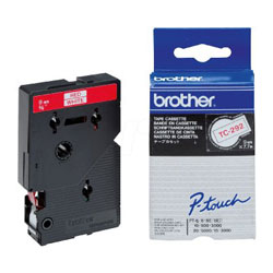 Ruban laminé rouge sur blanc 9mmx7.7m pour BROTHER P-Touch 666